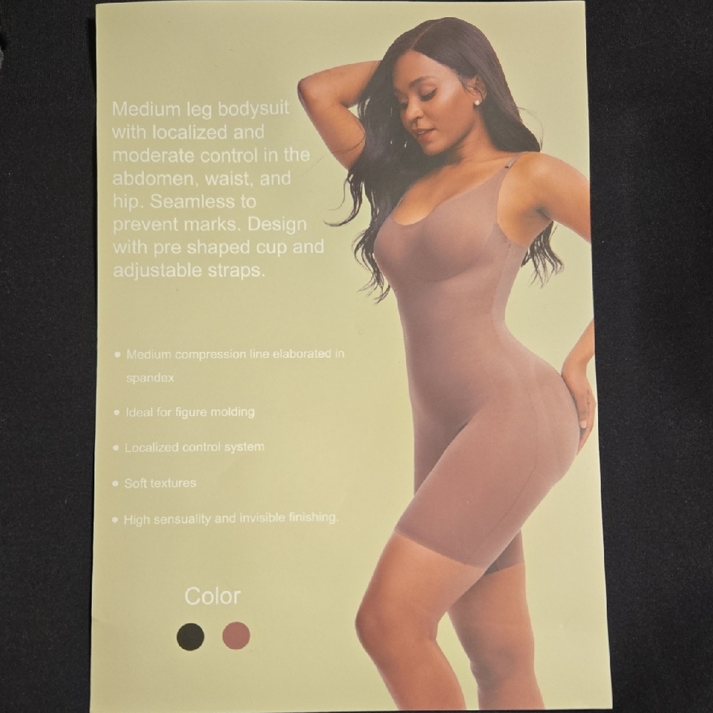 Seamless Medium Leg Bodysuit - Taupe (Women Intimates)
